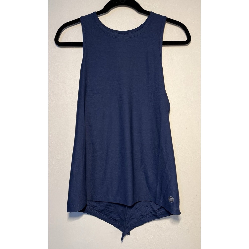 Southern Tide Brrr° Split Back Tank Top Women's Size S Blue Cooling Lightweight